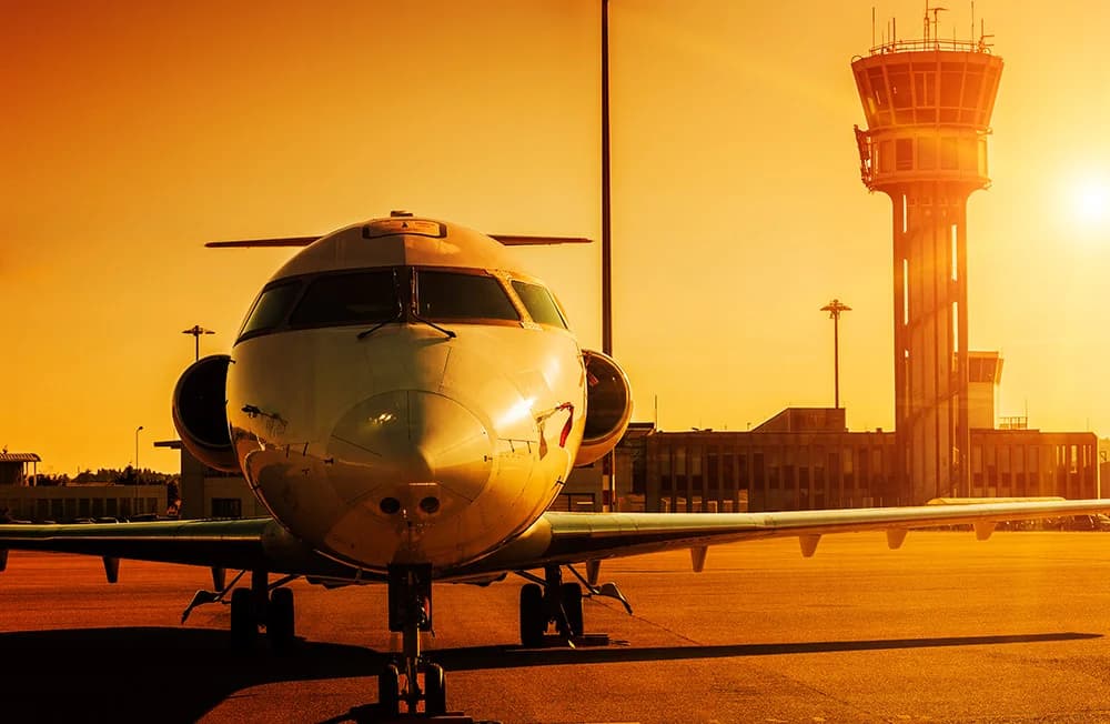 Ground transportation arranged for private aviation passengers