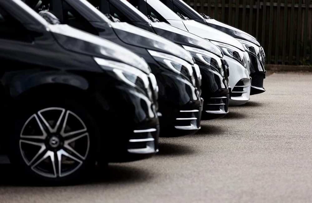 Premium private taxi vehicles ready for journeys across Crete
